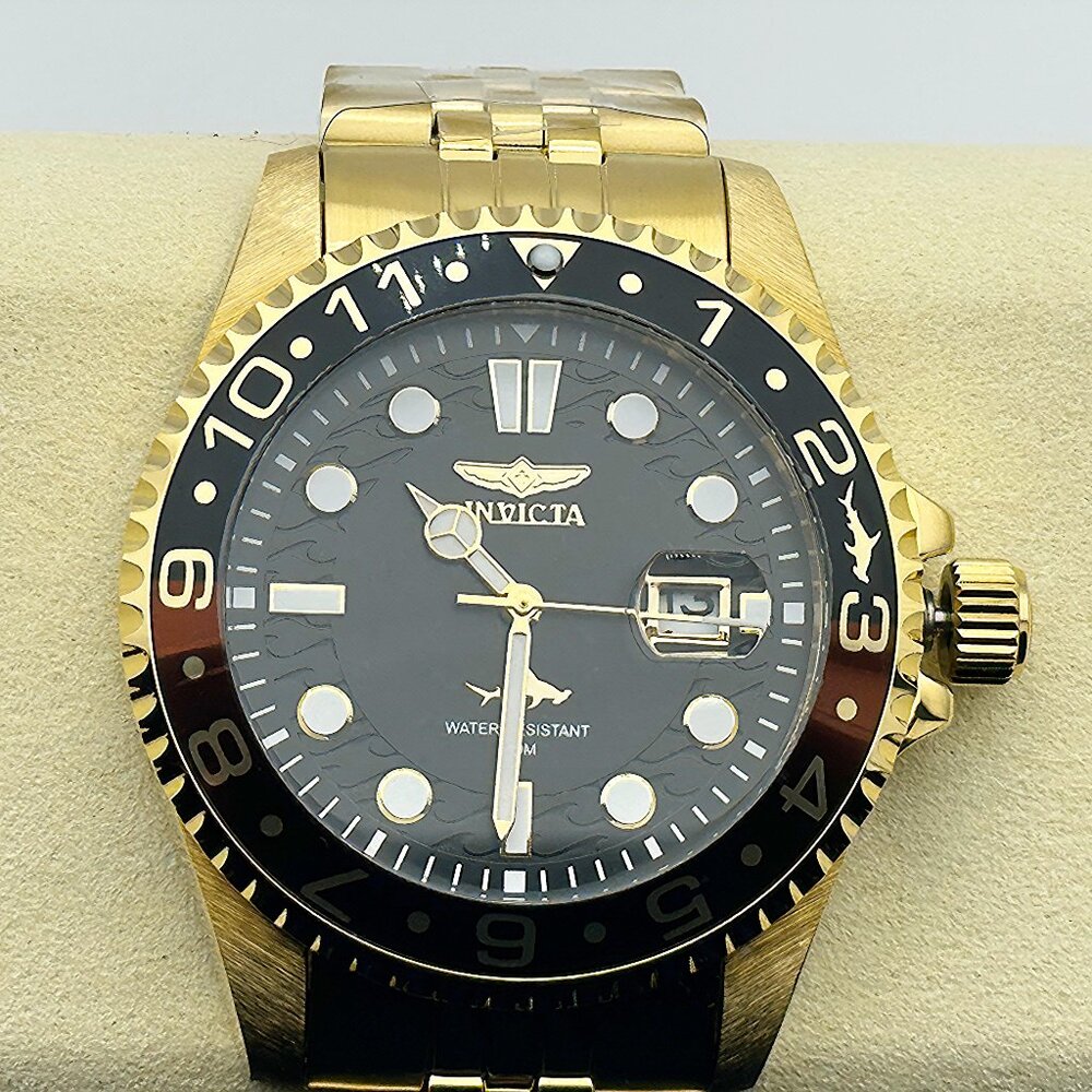 NEW Invicta Pro Diver Quartz Men's Watch with Black Dial Root Beer Bezel Water